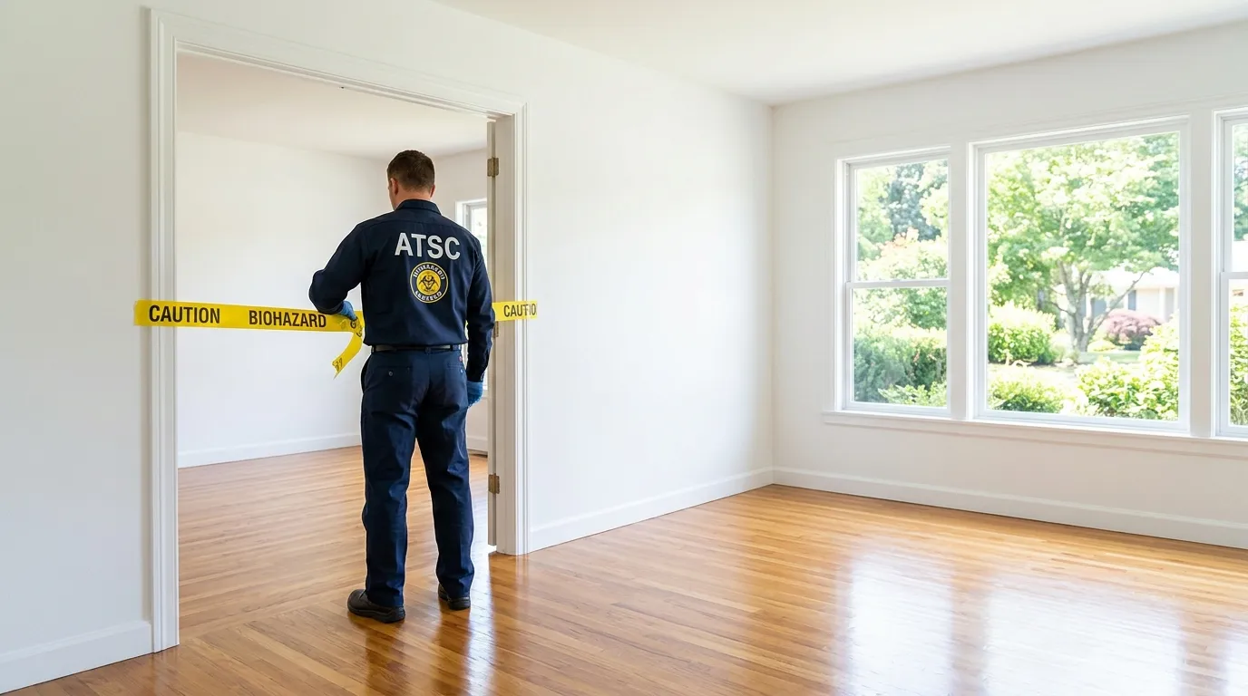 Certified biohazard cleanup crew performing Crime Scene Cleanup in Washington Court House